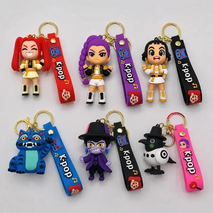 [BUNJANG] K-Pop Character Keyring 6-Piece Bundle Set / 케데헌 키링 6종 세트 일괄판매 10세트