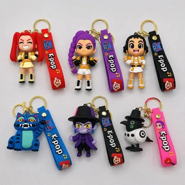 [BUNJANG] Kdeheon K-Pop Character 6-Piece Keychain Bundle Set / 케데헌 키링 케이팝키링 6종 세트 일괄판매 10세트(60개)