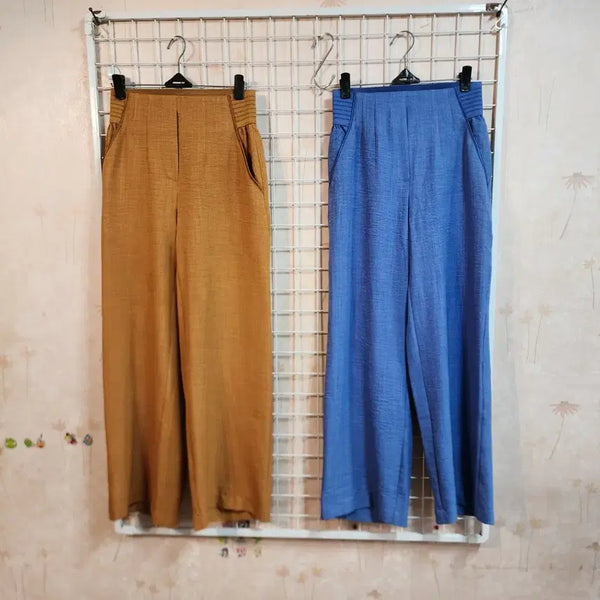 [BUNJANG] Laurel Banded Pants - Women's Size 25 (Thin, Wide Leg) / (새상품)(2벌가격)라우렐(얇은/밴드형)바지(여25)