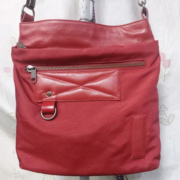 [BUNJANG] Mandarin Duck Nylon & Genuine Leather Crossbody Bag / 만다라덕   ( 나일론+ 천연가죽)  크로스백