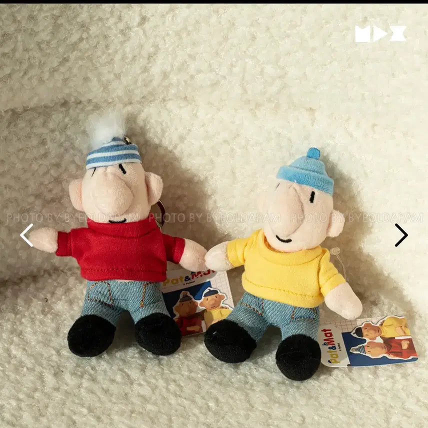 [BUNJANG] Pat & Mat Plush Keychain Set / [정품]패트와 매트 인형 키링 세트