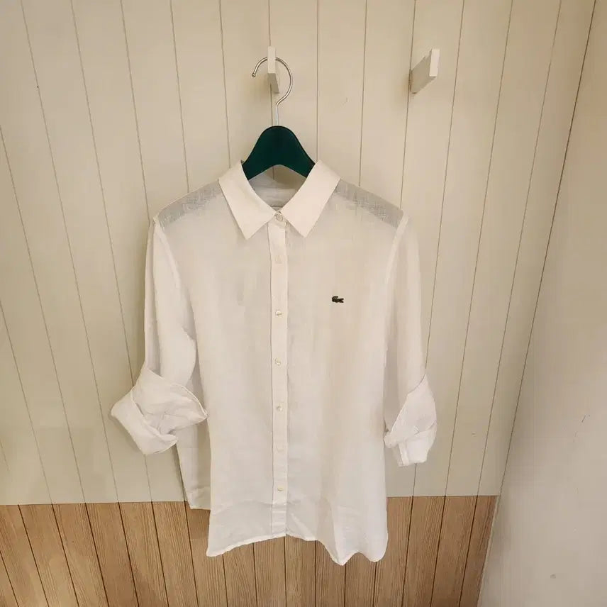 [BUNJANG] Lacoste Women's Linen Shirt / (새상품) 라코스테 여성 린넨 셔츠