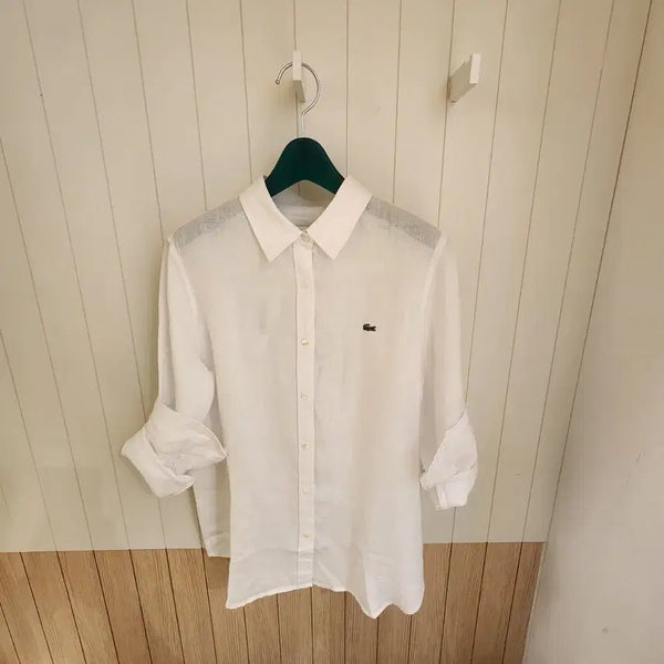 [BUNJANG] Lacoste Women's Linen Shirt / (새상품) 라코스테 여성 린넨 셔츠