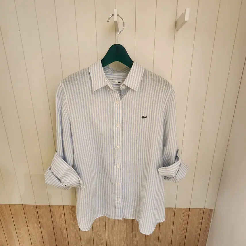 [BUNJANG] Lacoste Women's Regular Fit Linen Shirt / (새상품) 라코스테 여성 레귤러핏 린넨 셔츠
