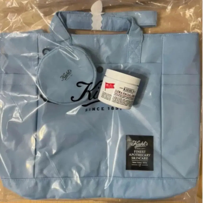 [BUNJANG] Kiel Eco Tote Bag & Round Pouch Keyring Set / 키엘 에코백 토드백&원형파우치키링