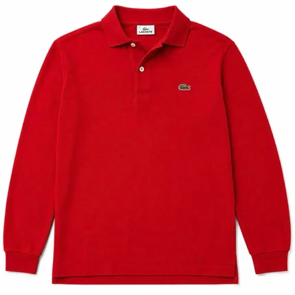 [BUNJANG] Lacoste Red Long Sleeve Polo Shirt Size 3 / 라코스테 레드 긴팔 카라티 3사이즈 셔츠