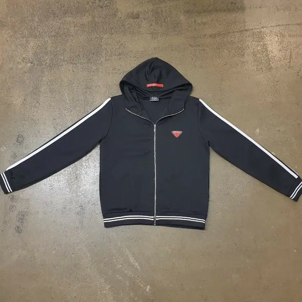 [BUNJANG] Prada Black Track Hoodie Zip-up / 프라다 블랙 트랙 후드 집업