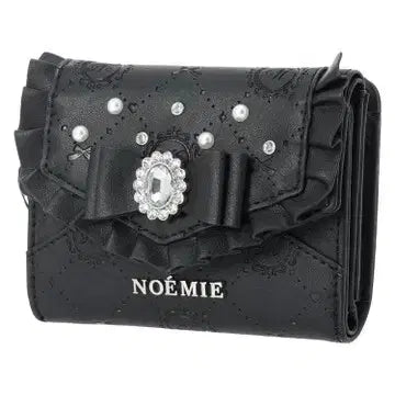 [BUNJANG] Noemi Bijou Ribbon Monogram Wallet Black / 노에미 비쥬 리본 모노그램 반지갑 블랙