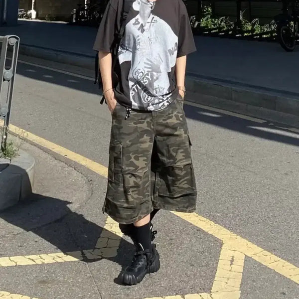 [BUNJANG] TOPI Camo Bermuda Pants Shorts / [택달린 새상품] 토피 카모 버뮤다 팬츠 반바지