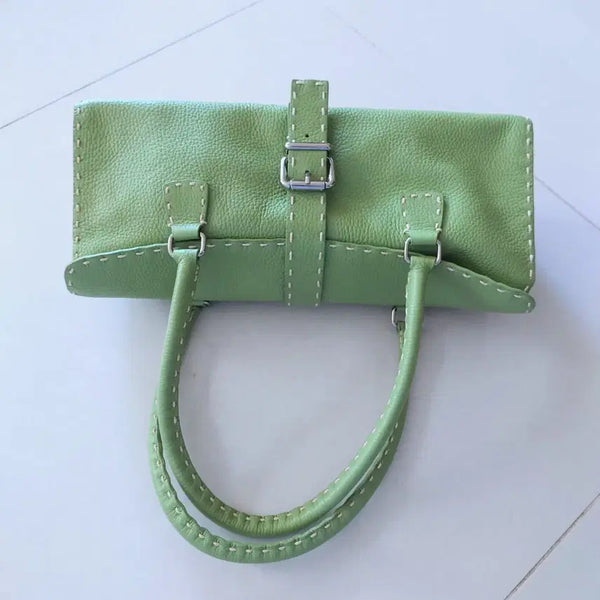[BUNJANG] Handmade Cowhide Leather Baguette Bag / 핸드메이드 소가죽 바게트 가방