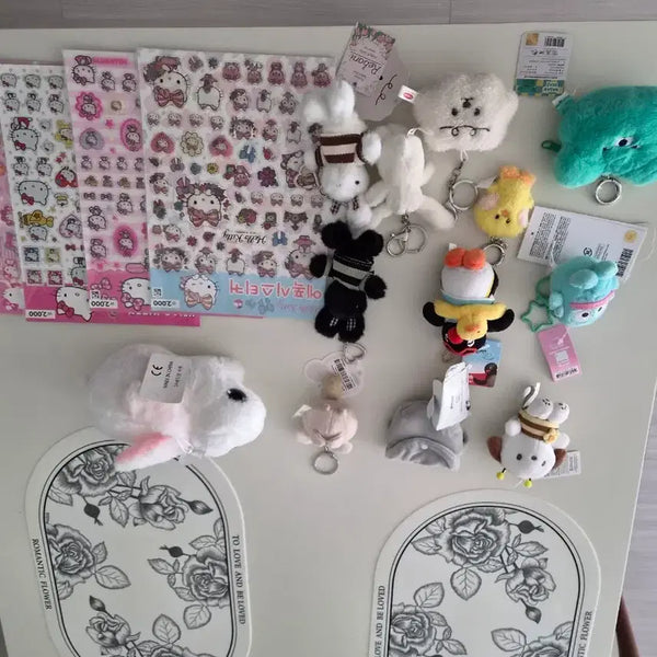 [BUNJANG] Doll Keychains & Hello Kitty Stickers / 인형키링및키티스티카