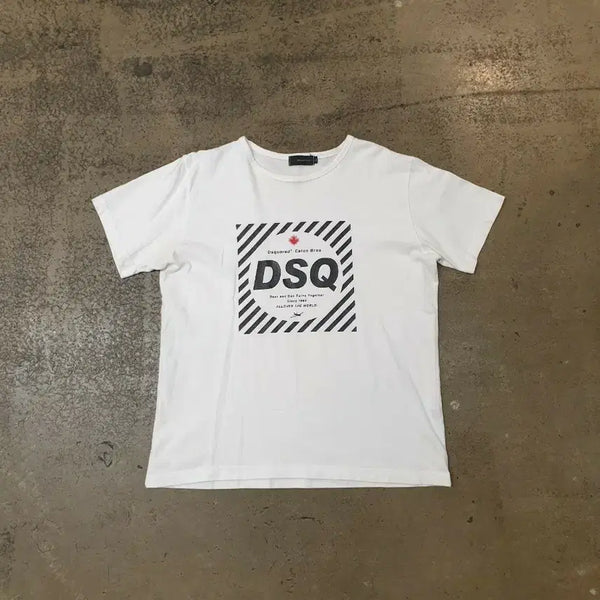 [BUNJANG] DSQUARED2 DSQ Logo T-Shirt White L / DSQUARED2 DSQ 반팔티 화이트 L
