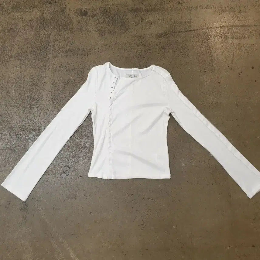 [BUNJANG] Matin Kim Long Sleeve T-shirt White S / 마뗑킴 긴팔 티셔츠 화이트 S