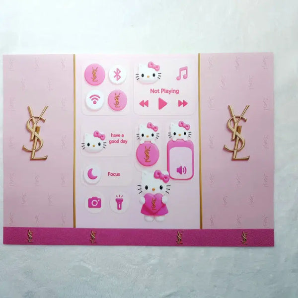 [BUNJANG] Lauryn Luxury Kitty Wrapping Paper (A4) / (캐릭터 애니) 포용 로랑명품키티 랩핑지 (A4)