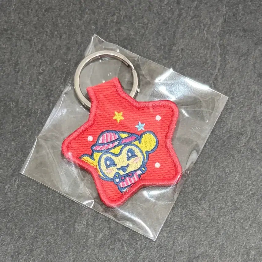 [BUNJANG] Tamagotchi Kikitchi Embroidered Keyring / 다마고치 키키치 자수 키링