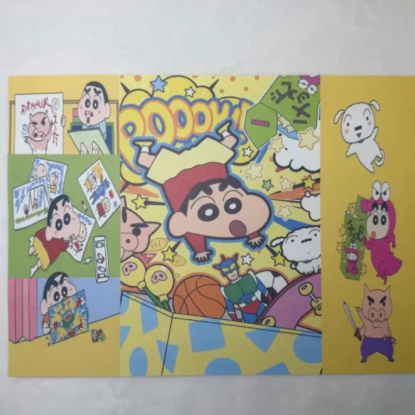 [BUNJANG] Crayon Shin-chan Wrapping Paper (A4) / (캐릭터 애니) 포용 짱구야 놀자 랩핑지 (A4)