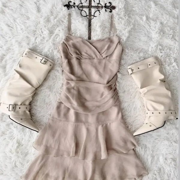 [BUNJANG] Axes femme Liz Lisa Fairy Milk Tea Dress Vintage / 일본 빈티지 페어리 밀크티 원피스 엑시즈팜 리즈리사 오월빈티지