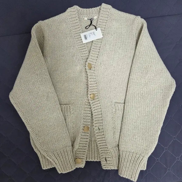 [BUNJANG] Ourlee Wool Cashmere Felted Knit Cardigan Ivory / [4, 새제품] 오라리 울 캐시미어 펠티드 니트 가디건 아이보리