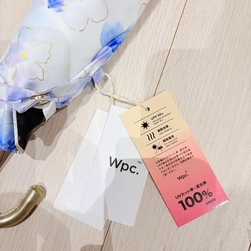 [BUNJANG] Wpc. Flower Pattern 3-Section UV Cut Umbrella / 새상품 Wpc. 플라워 패턴 양산uv100%차단 우산 3단
