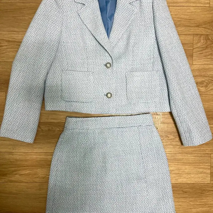 [BUNJANG] Roem Tweed Jacket and Skirt Set / 로엠 트위드 자켓 스커트 세트