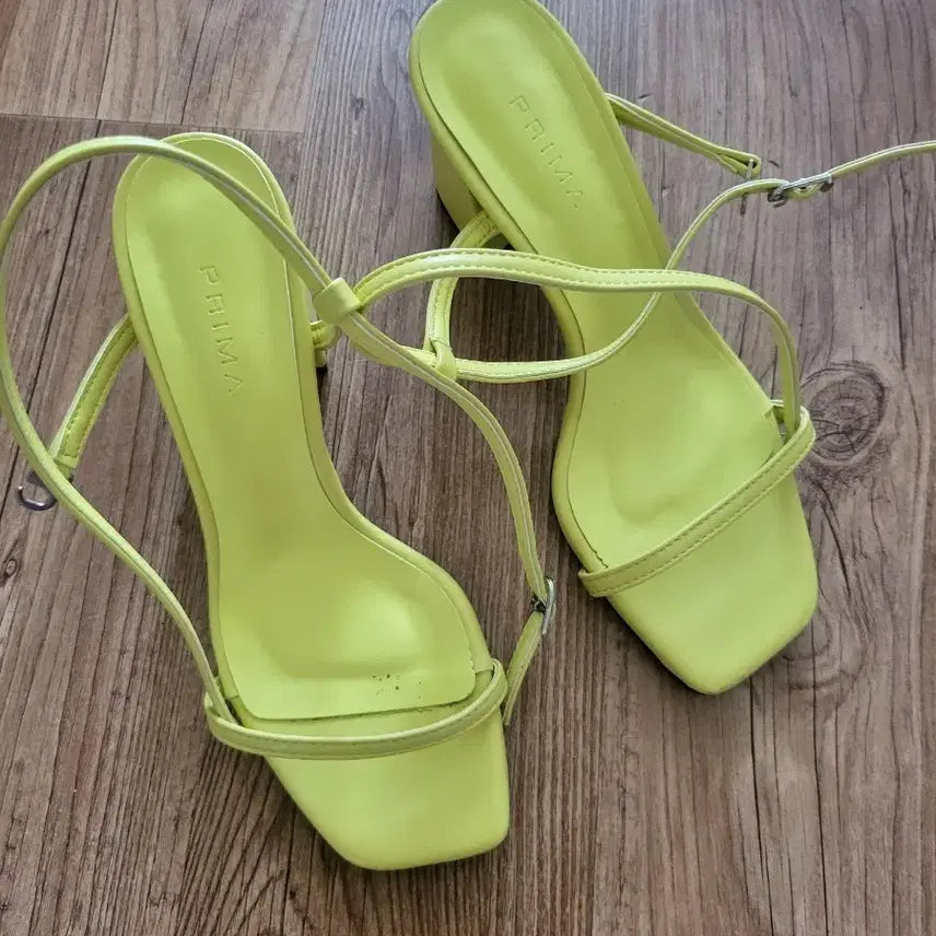 [BUNJANG] Prime Heel Sandals Lime 235 / 프라임 힐 샌들 라임 235 새제품 굽7센티