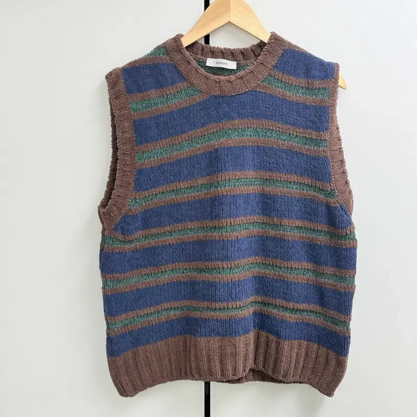 [BUNJANG] Amento 22FW Velvety Striped Vest L / 아모멘토 22FW VELVETY STRIPED VEST 조끼 L