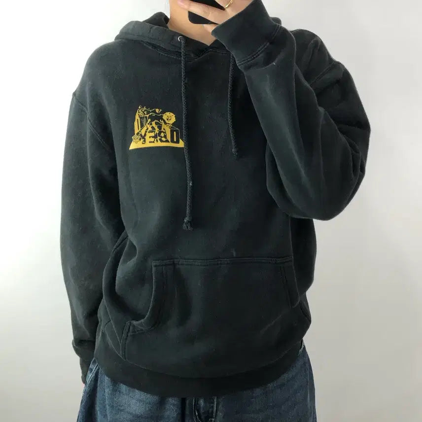 [BUNJANG] OBEY Black Hoodie / [S] 오베이 블랙 후드티