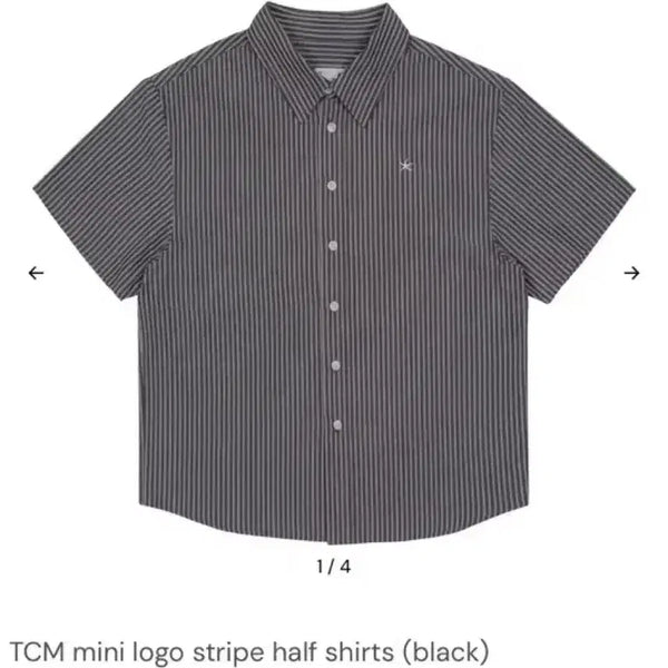 [BUNJANG] The Coldest Moment Stripe Short Sleeve Shirt Black / 더콜디스트모먼트 스트라이프 반팔 셔츠 블랙