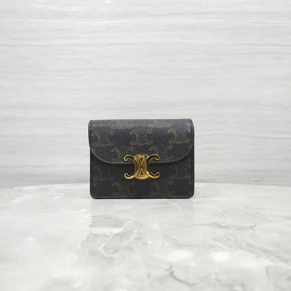 [BUNJANG] Celine Triomphe Flap Card Wallet 10N062DB7 / 셀린느 트리옹프 플랩 카드 지갑 10N062DB7