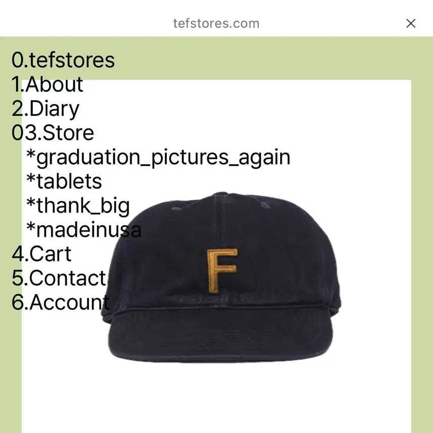 [BUNJANG] Tefs Stores Cationic Black Ball Cap / 테프스스토어즈 Cationic black 볼캡