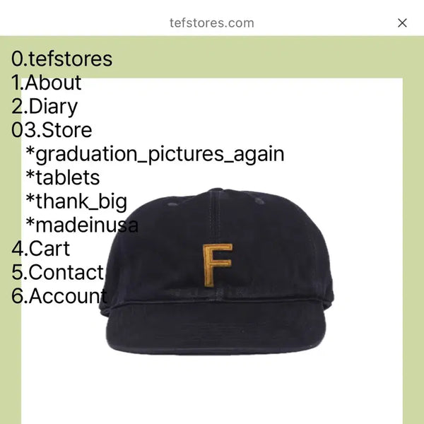 [BUNJANG] Tefs Stores Cationic Black Ball Cap / 테프스스토어즈 Cationic black 볼캡