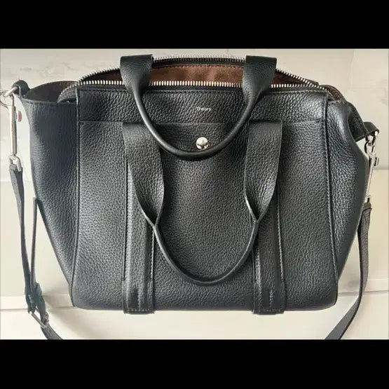 [BUNJANG] Theory Black Leather Tote Bag / Theory 블랙 레더 백