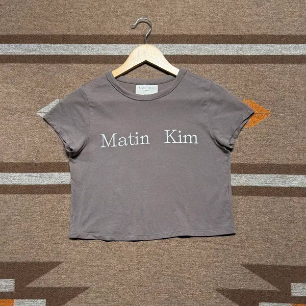 [BUNJANG] Matinkim Women's Cropped Short Sleeve Top / 마뗑킴 여성 크롭 반팔 s