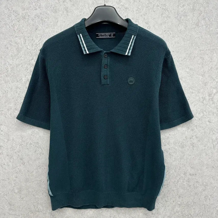 [BUNJANG] Basquiat Men's Short Sleeve Knit Polo T-Shirt Size 115 (3XL) / 115 바스키아 남자 반팔 니트 카라티