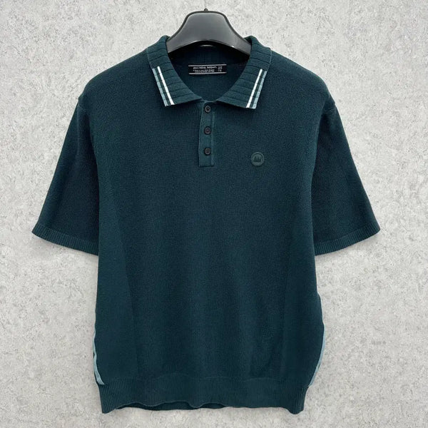 [BUNJANG] Basquiat Men's Short Sleeve Knit Polo T-Shirt Size 115 (3XL) / 115 바스키아 남자 반팔 니트 카라티