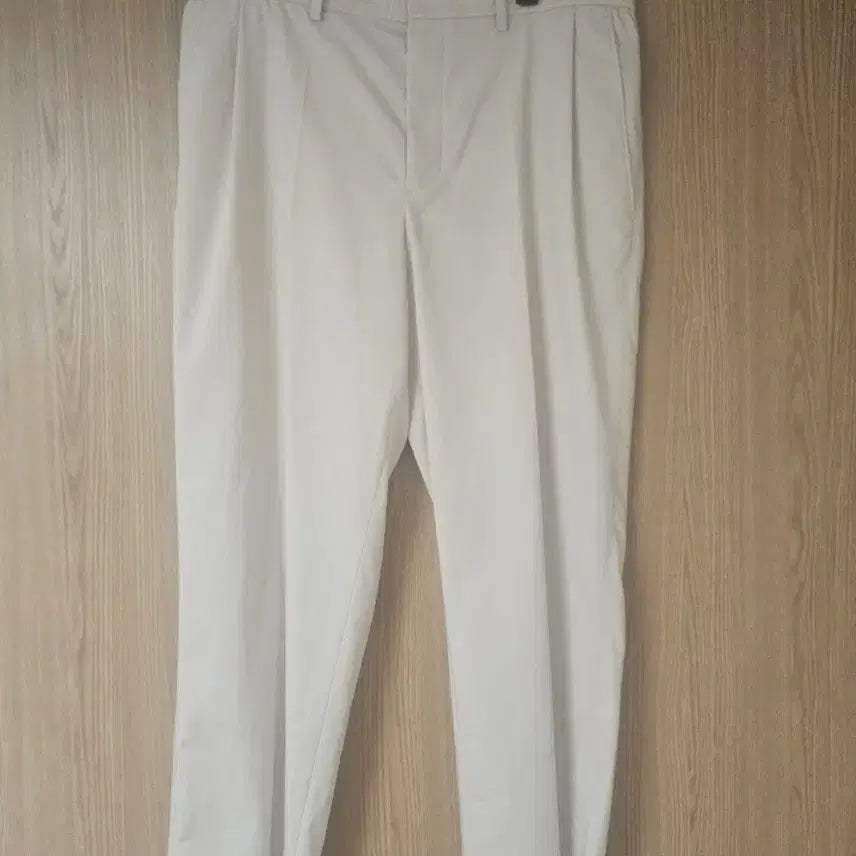 [BUNJANG] Time Homme Straight Fit Trousers White-Grey / 타임옴므 스트레이트핏 화이트그레이 바지 82