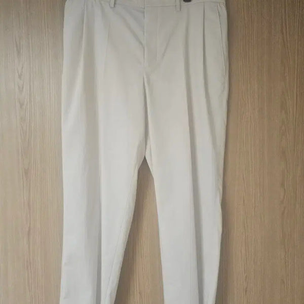 [BUNJANG] Time Homme Straight Fit Trousers White-Grey / 타임옴므 스트레이트핏 화이트그레이 바지 82