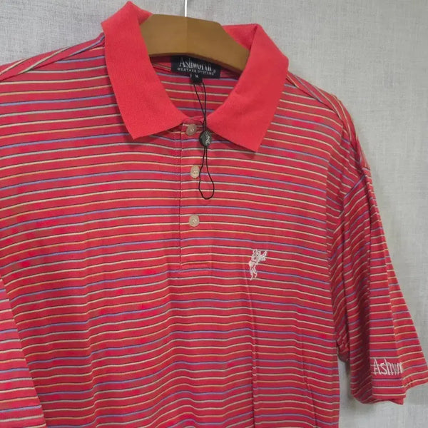[BUNJANG] Ashworth Men's Striped Short-Sleeve Cotton Golf Polo Shirt / 새상품) Ashworth 애쉬워시 정품 얇은 순면 골프 반팔 티셔츠 카라