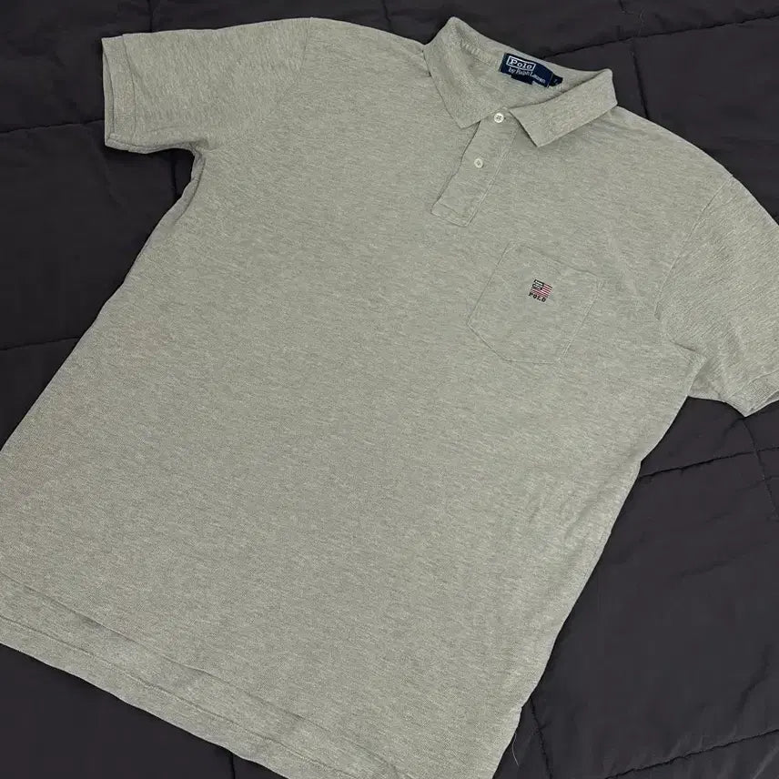 [BUNJANG] Polo Ralph Lauren Flag Pique Polo Shirt XL / 폴로랄프로렌 성조기 반팔 피케 카라 XL