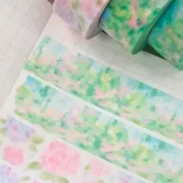 [BUNJANG] Pearly Button Masking Tape & Washi Paper Set / 펄리버튼 마테, 모조지 띵