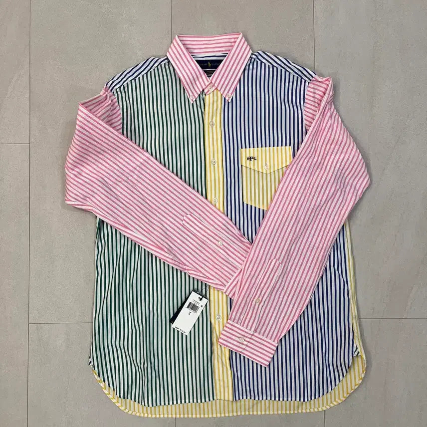 [BUNJANG] Ralph Lauren Multi Stripe Shirt L / 랄프로렌 멀티 스트라이프 셔츠 L 새상품