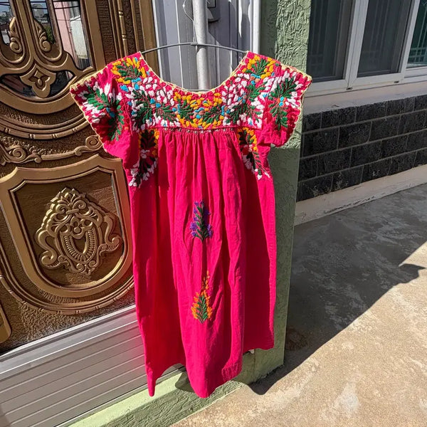 [BUNJANG] Vintage Mexican Embroidered Dress - Honey & Clover Hagumi / 빈티지 멕시칸 자수 원피스 허니와 클로버 하구미