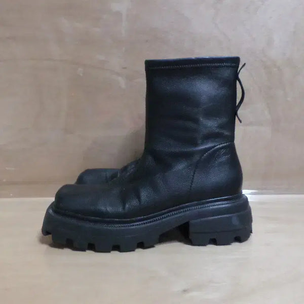 [BUNJANG] Kristen Genuine Leather Platform Boots / 후루룩구제2 250 크리스틴 소가죽 통굽 부츠 워커 260711