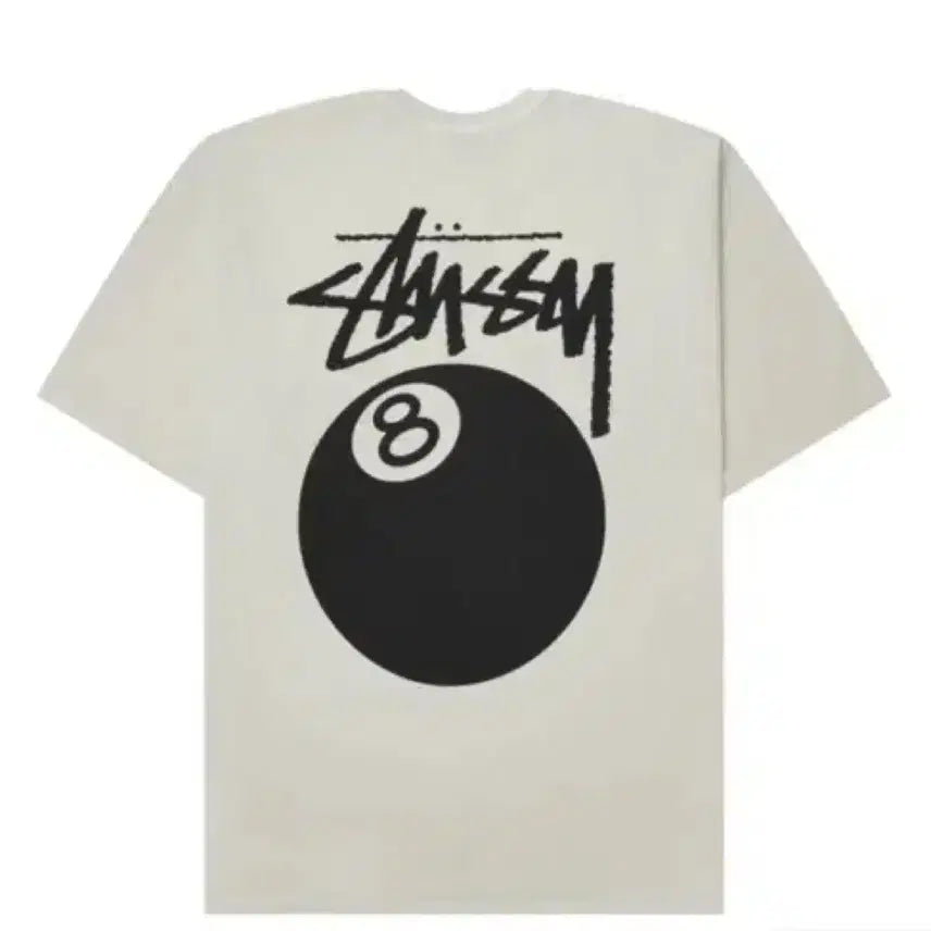 [BUNJANG] Stussy 8 Ball Pigment Dyed T-Shirt Natural / 스투시 8볼 피그먼트 다이드 티셔츠 내츄럴