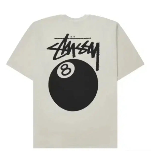 [BUNJANG] Stussy 8 Ball Pigment Dyed T-Shirt Natural / 스투시 8볼 피그먼트 다이드 티셔츠 내츄럴