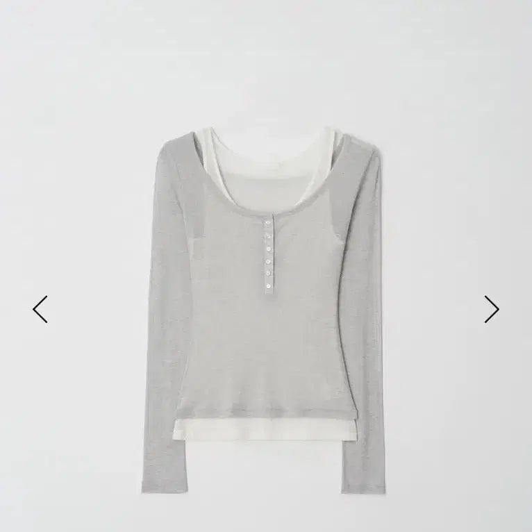 [BUNJANG] Baby Button Layered Tee / 리즈 베이비 버튼 레이어드티 Baby button layered tee