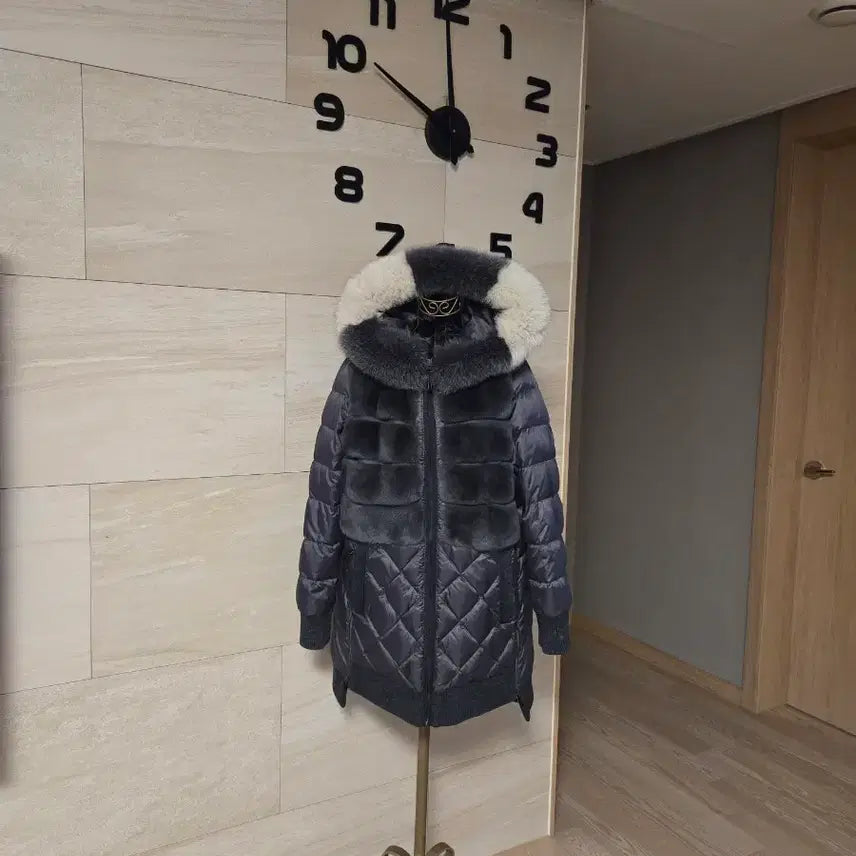 [BUNJANG] Fox Fur Quilting Goose Down Women's Padded Jacket (Size 55) / [55] 폭스퍼 퀼팅 여성 구스 패딩