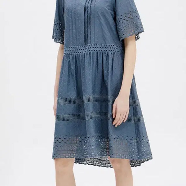 [BUNJANG] SJSJ Textured Block Shirt Dress / SJSJ 텍스처 블록 셔츠 원피스