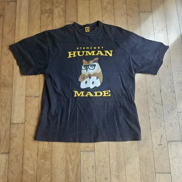 [BUNJANG] Human Made Owl Graphic T-Shirt Black / 휴먼메이드  반팔  블랙 부엉이