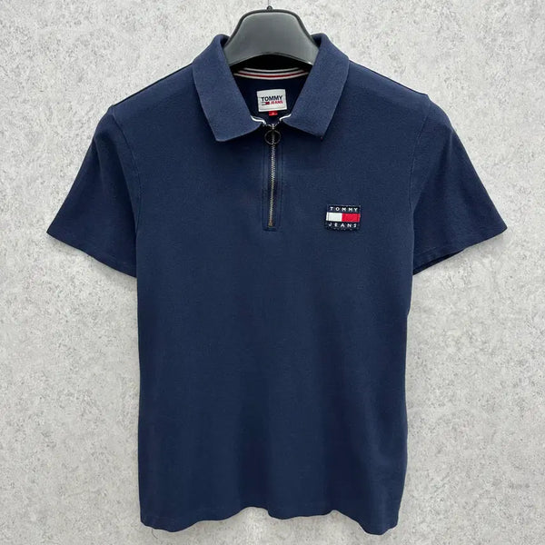 [BUNJANG] Tommy Hilfiger Women's Half-Zip Short-Sleeve Polo Shirt Size 95 / 95 타미힐피거 여자 반집업 반팔 카라티